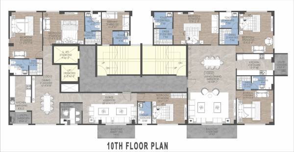  central-towers Tower 1 Cluster Plan for 10th Floor