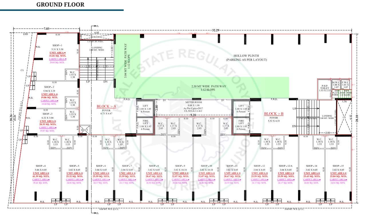  satyagrah solitaire A+B Cluster Plan for ground Floor