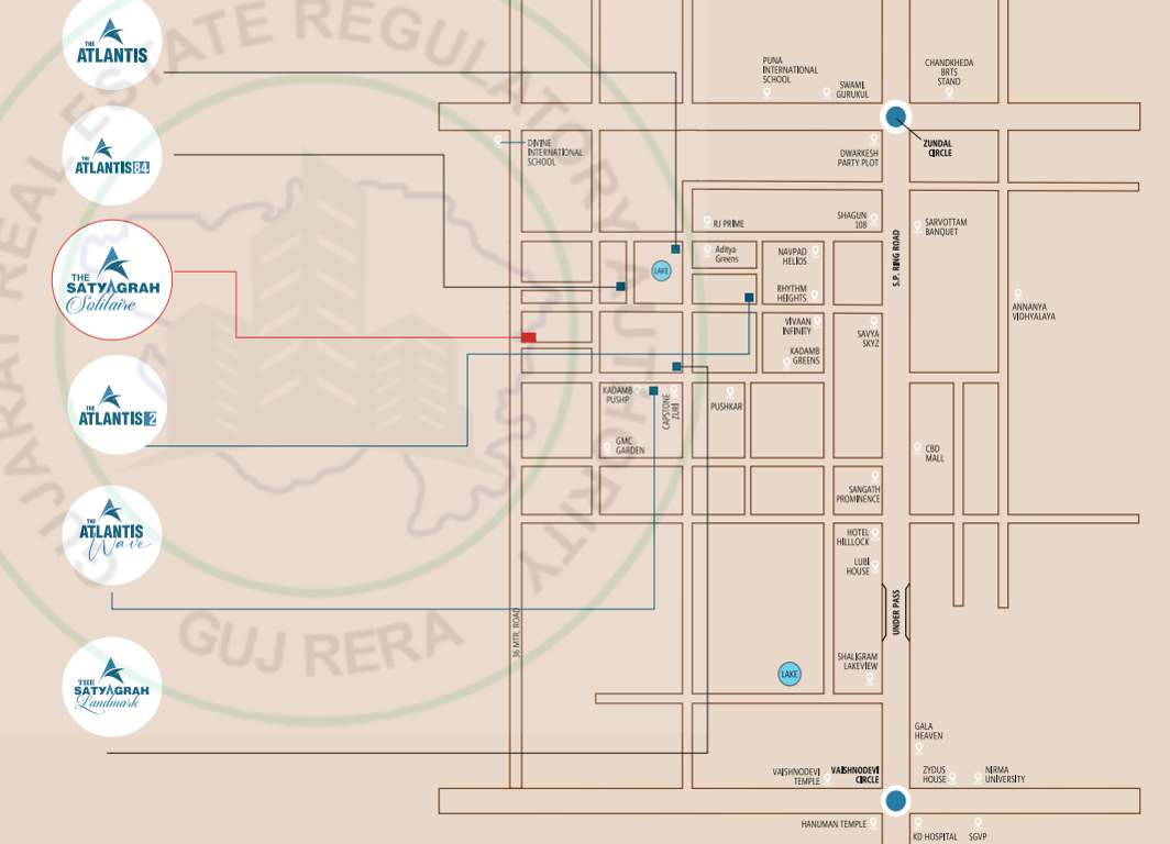  satyagrah solitaire Location Plan