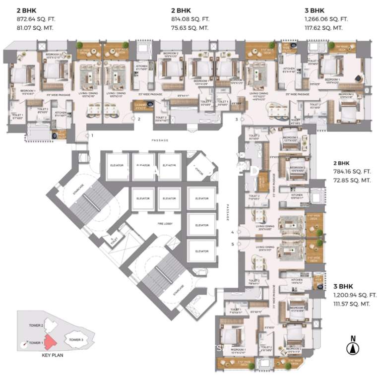  7 mahalaxmi 7 Mahalaxmi Cluster Plan for Typical Floor