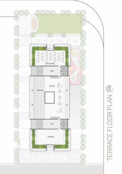  aangan Tower A & B Cluster Plan for Terrace Floor
