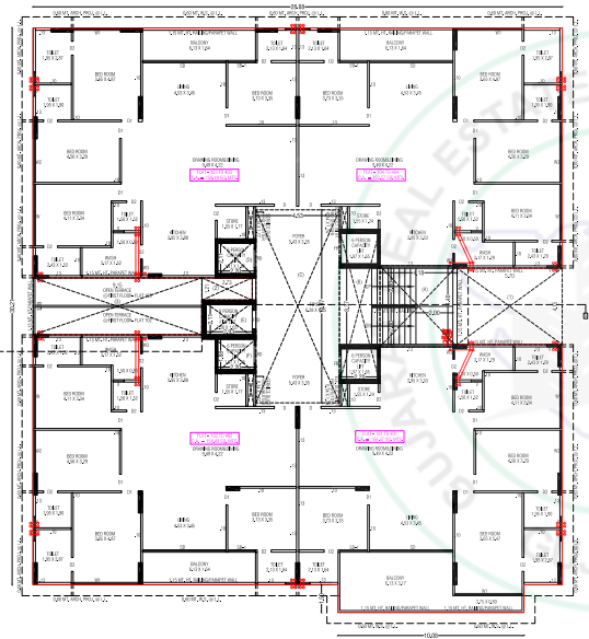  the evara A Cluster Plan From 1st To 4th Floor