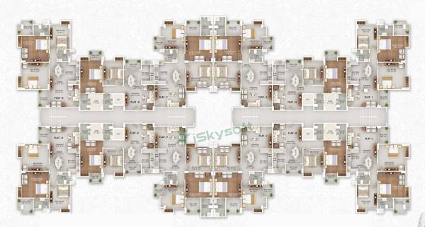  giriraj-tower Cluster Plan from 1st to 5th Floor