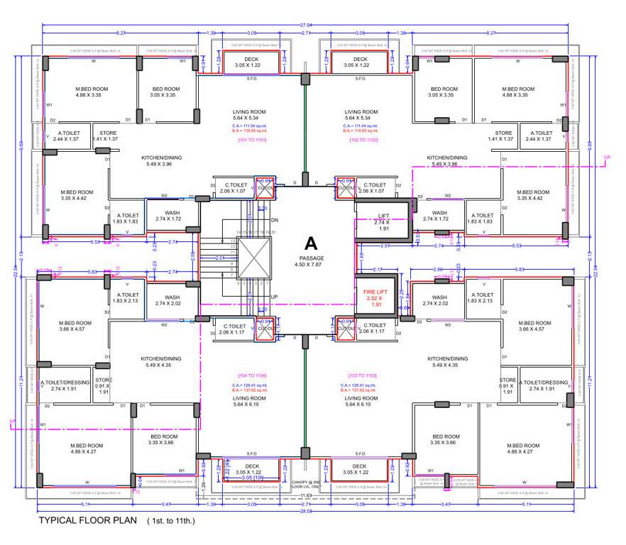 liberty luxe A Cluster Plan from 1st to 11th Floor