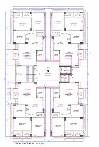  liberty-luxe B Cluster Plan from 1st to 13th Floor
