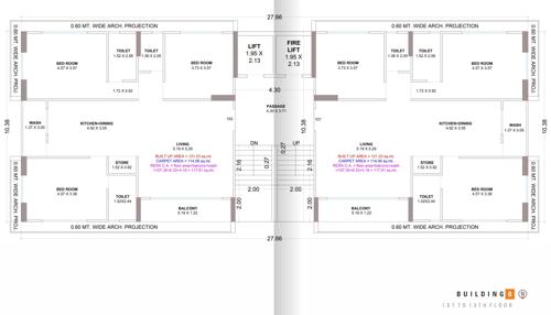  shivalik-celebration-b-&-c Tower B Cluster Plan from 1st to 13th Floor