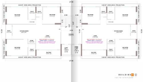  shivalik-celebration-b-&-c Tower C Cluster Plan from 1st to 13th Floor