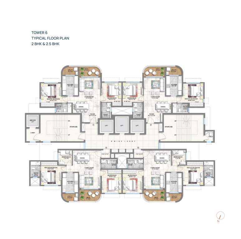 corinthia tower 6 Sub wing 06 Cluster Plan