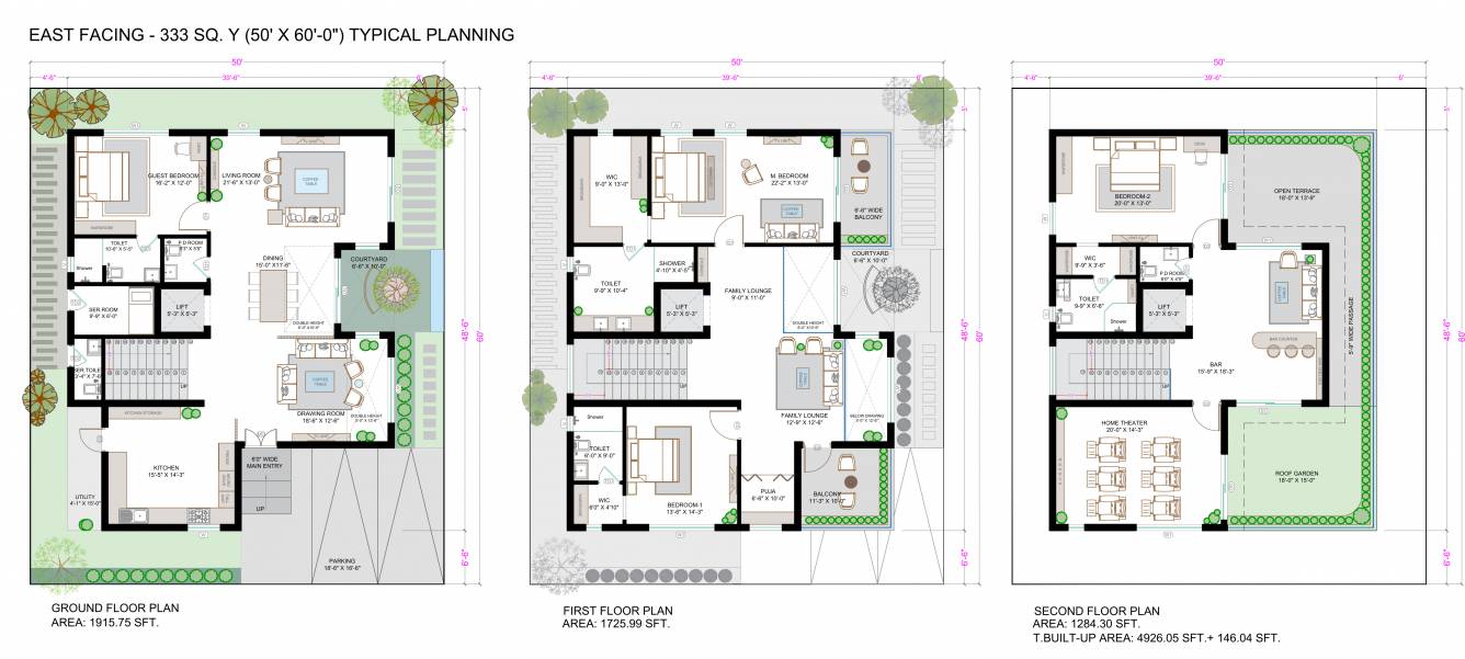  aero villas Cluster Plan