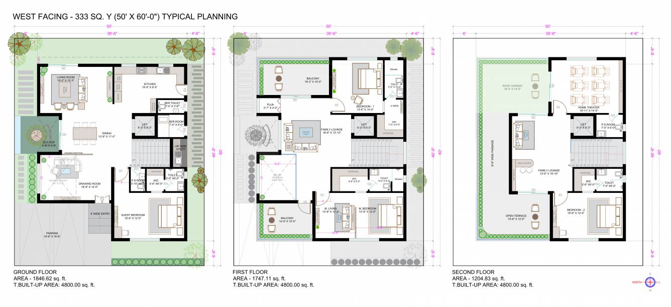  aero villas Cluster Plan