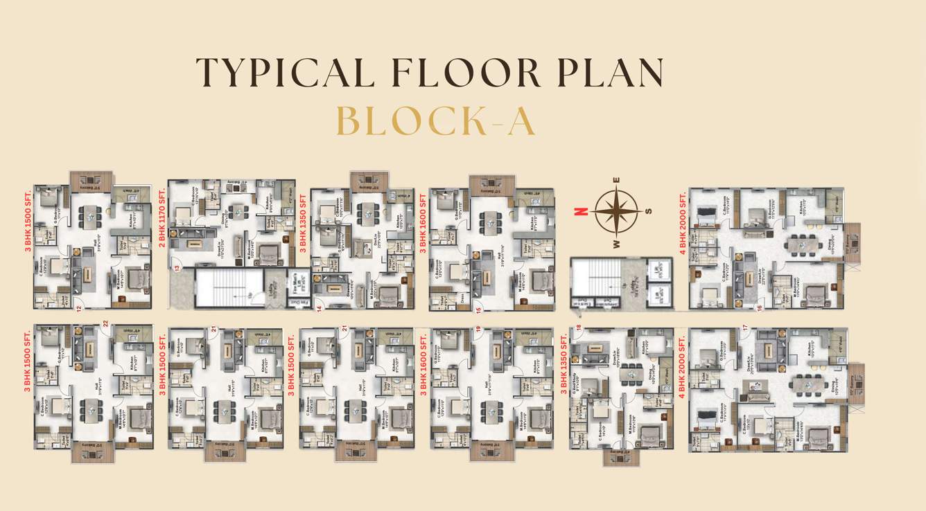  slv golden towers SLV Kingdom Block A Cluster Plan for Typical Floor