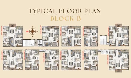  slv-golden-towers SLV Kingdom Block B Cluster Plan for Typical Floor