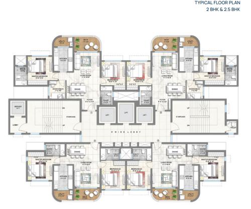  corinthia-tower-1-and-tower-2 Sub wing 02 Cluster Plan