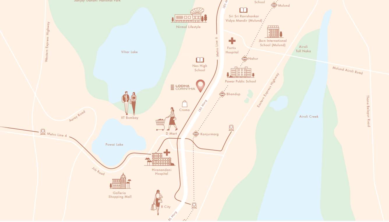  corinthia tower 1 and tower 2 Location Plan