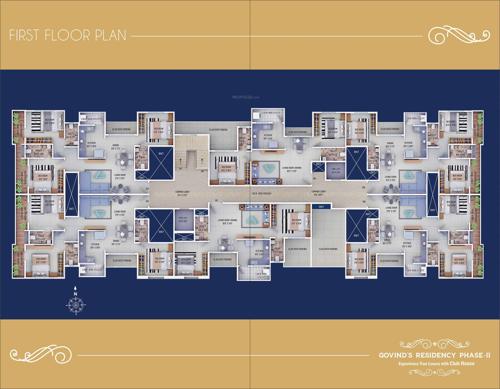  govind-residency-phase-ii Govind Residency II Cluster Plan for 1st Floor
