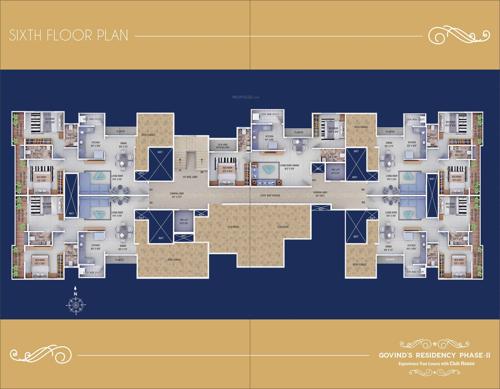  govind-residency-phase-ii Govind Residency II Cluster Plan for 6th Floor