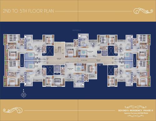  govind-residency-phase-ii Govind Residency II Cluster Plan from 2nd to 5th Floor