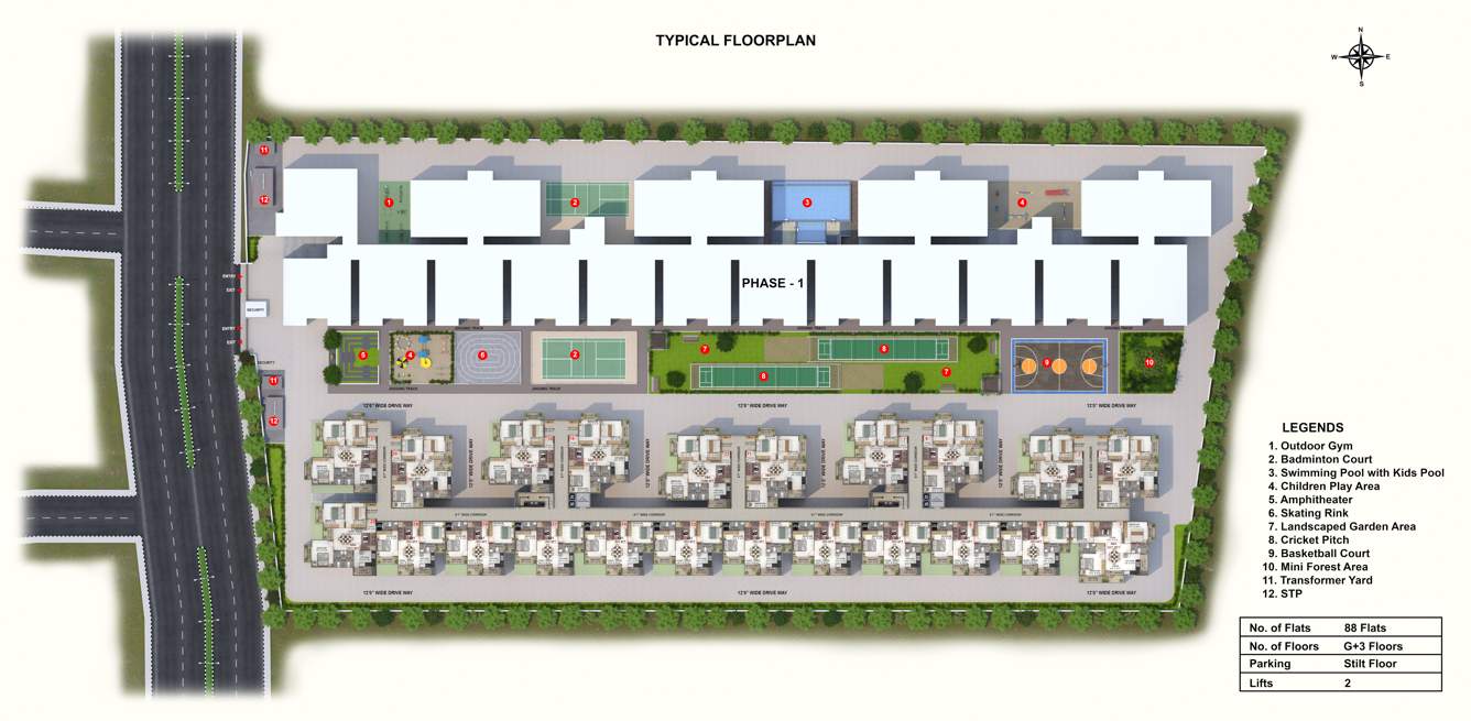  meadows phase 2 by homes Meadows Phase 2 By Bhavisha Homes Cluster Plan