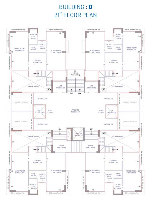  riverview heights d Building D Cluster Plan for 21th Floor