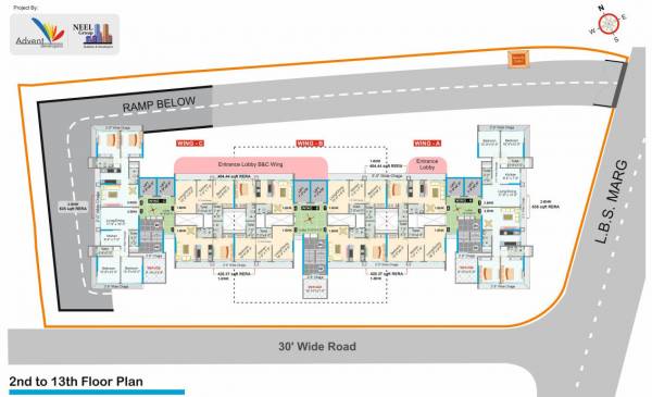  advent-neel-residency Wing A Cluster Plan