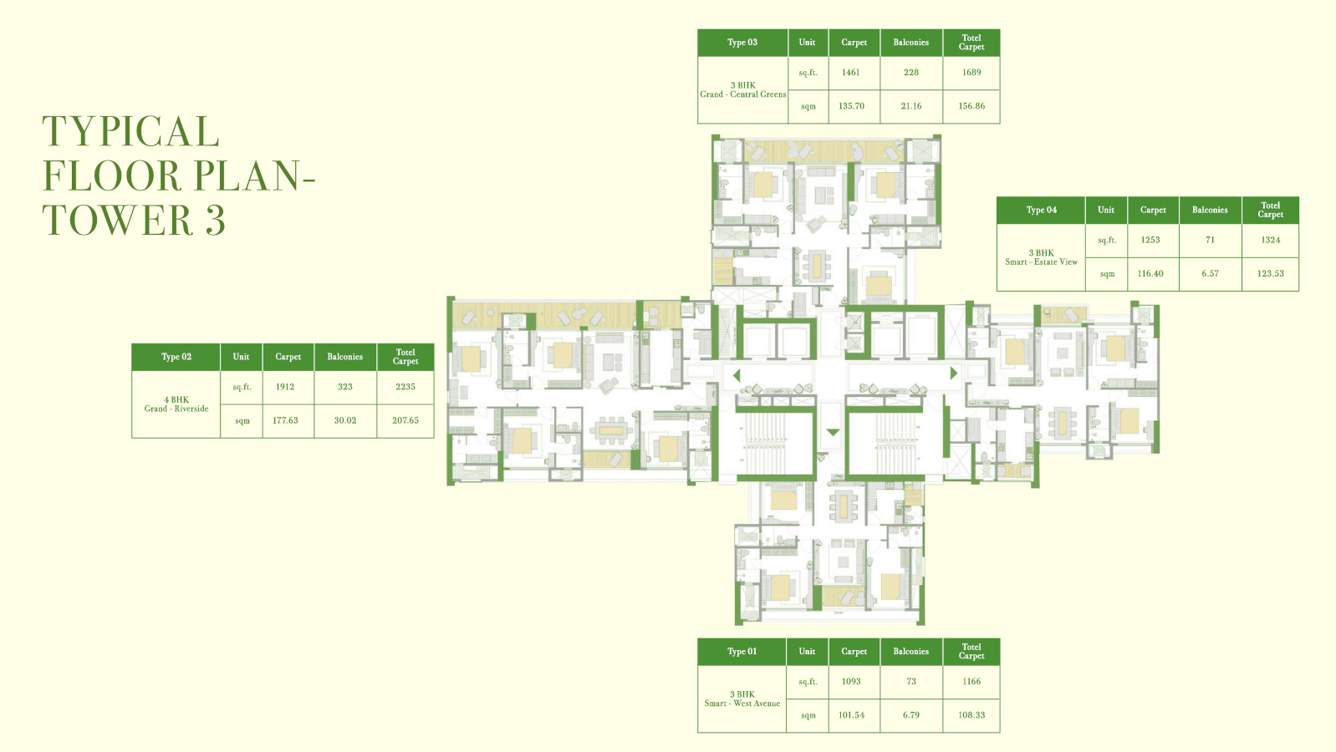  bluegrass residences Cluster Plan
