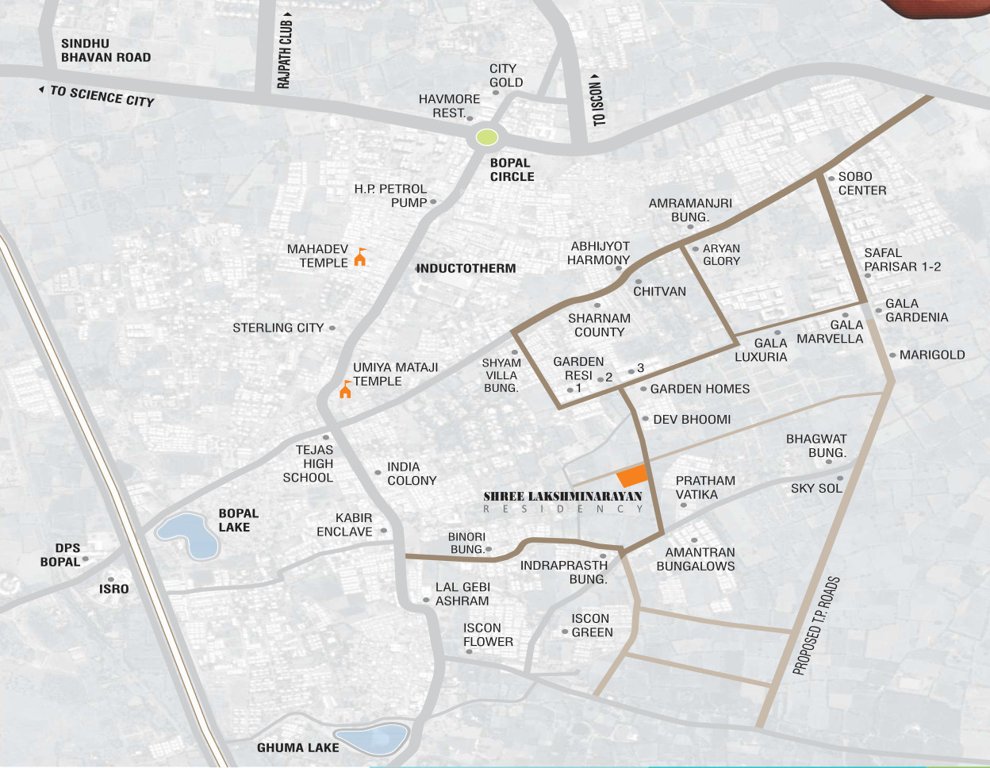  siddhipriya shree lakshminarayan residency Location Plan