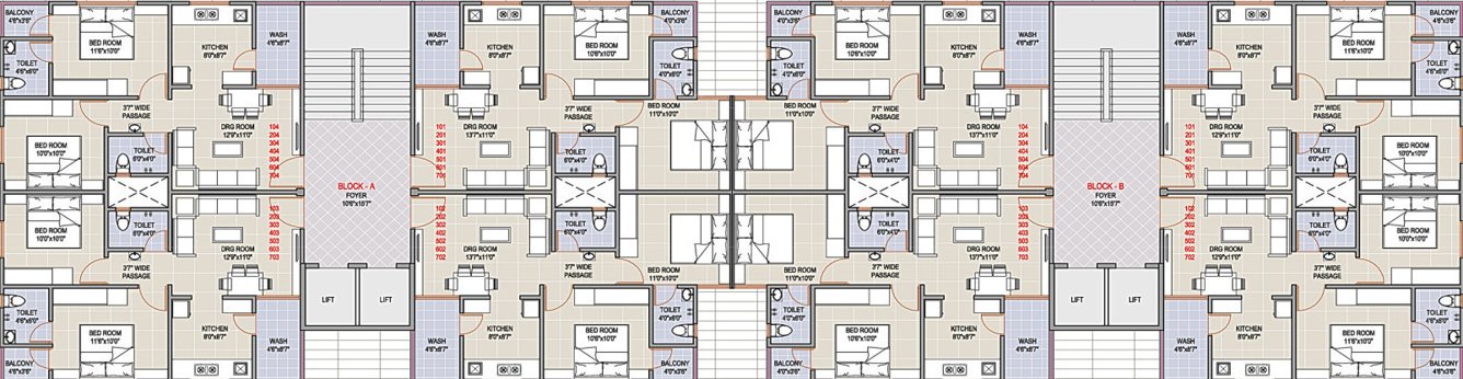  sarita residency Cluster Plan