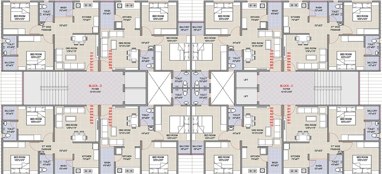  sarita residency Cluster Plan