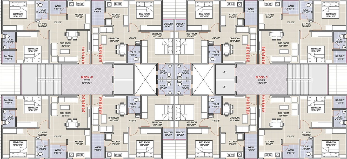  sarita residency Cluster Plan