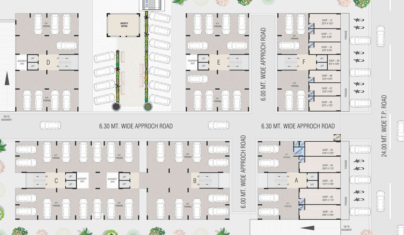  sarita residency Cluster Plan