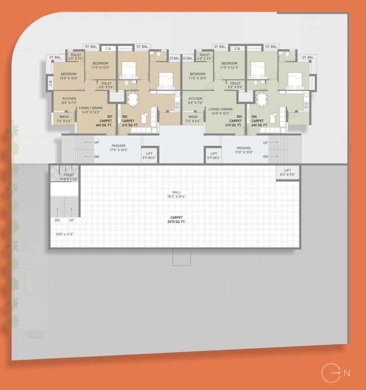  silver space phase 2 Silver Space Cluster Plan for 5th Floor