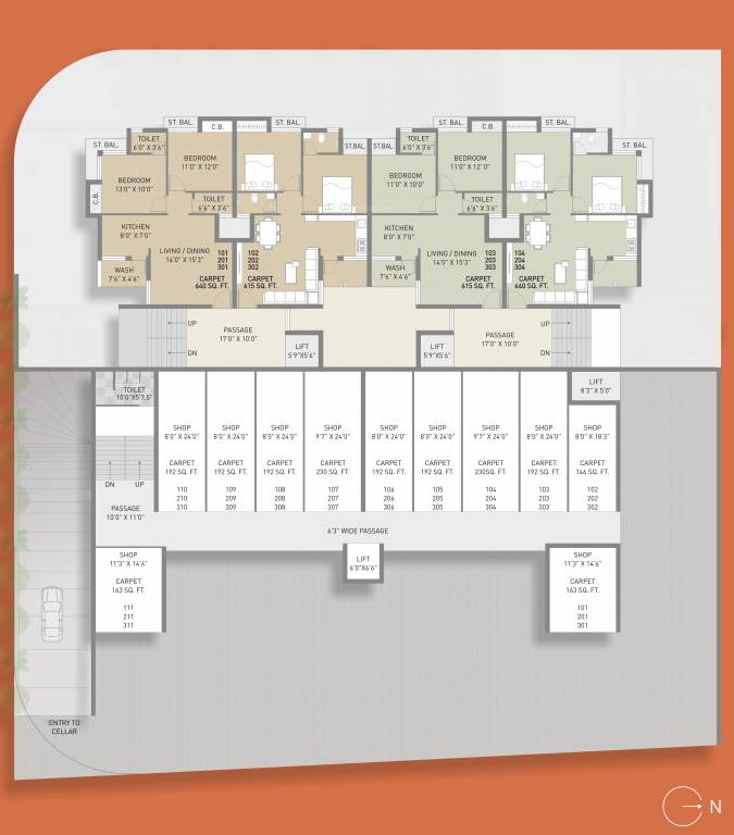 silver space phase 2 Silver Space Cluster Plan from 1st to 3rd Floor