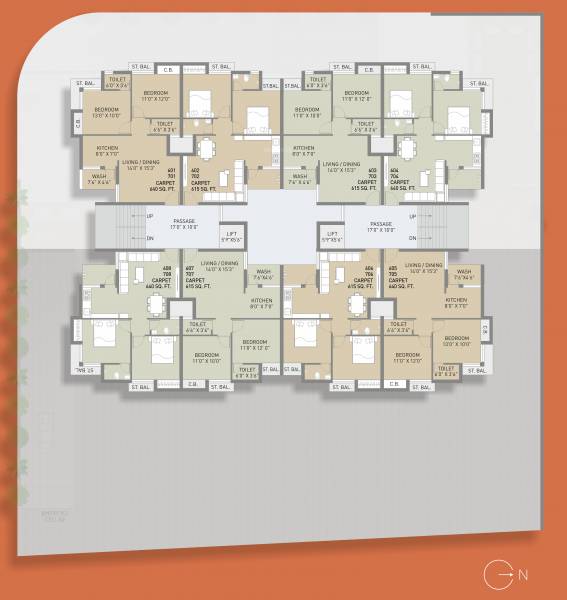 Silver Space Cluster Plan from 6th to 7th Floor silver-space-phase-2 Silver Space Cluster Plan from 6th to 7th Floor