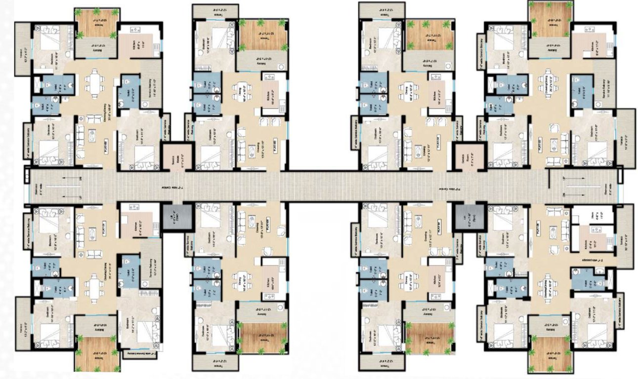 mahadev enclave Mahadev Enclave Cluster Plan for 2nd, 4th & 6th Floor