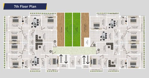 Kiran Enclave Cluster Plan for 7th Floor kiran-enclave Kiran Enclave Cluster Plan for 7th Floor