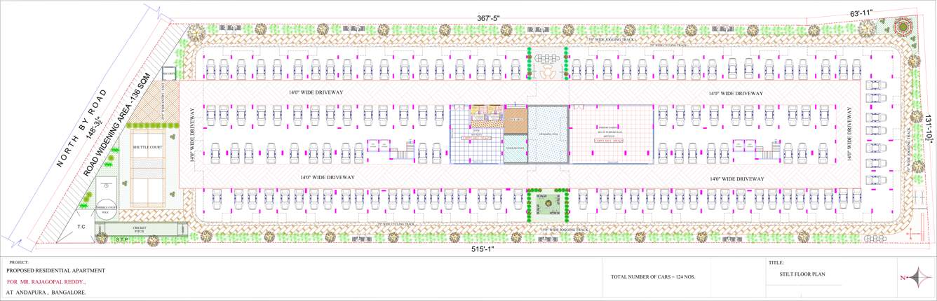  navakruthi garden bay Navakruthi Garden Bay A & B Cluster Plan for Stilt Floor