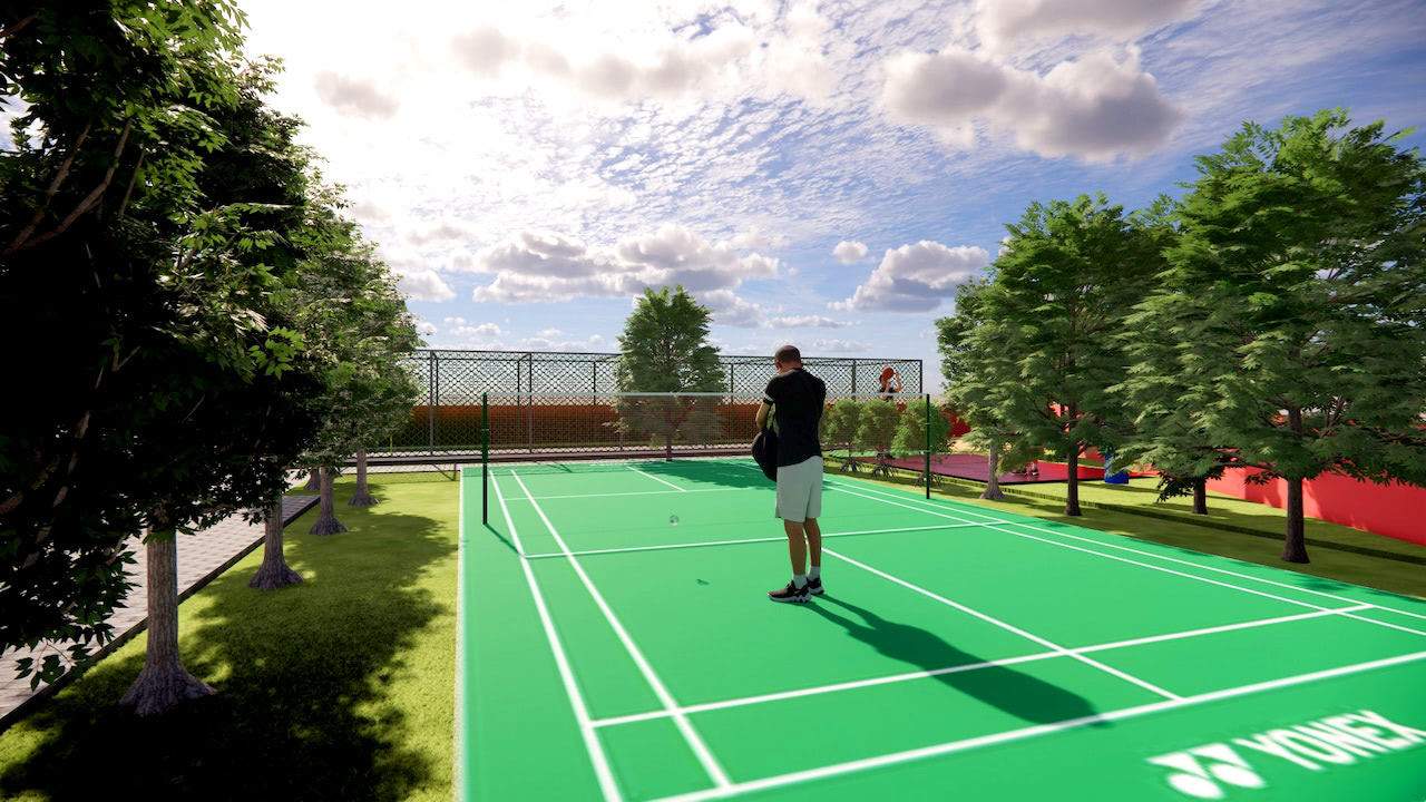  navakruthi garden bay Badminton Court