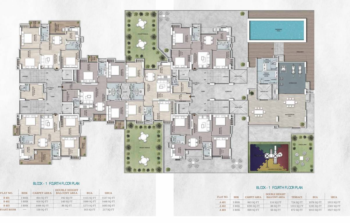  life 360 Tower Block A Cluster Plan for 4th Floor