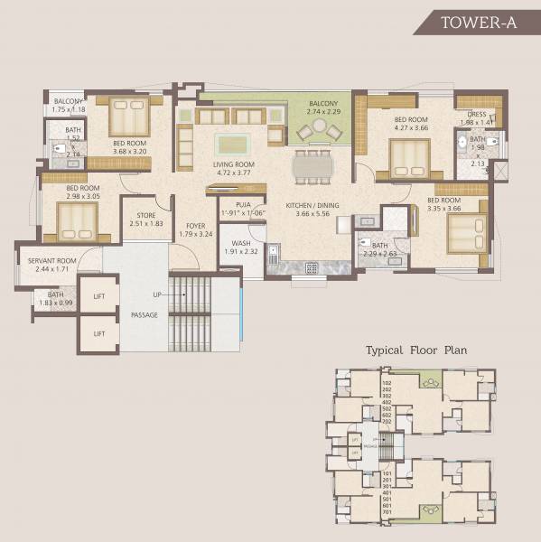 Tower A Cluster Plan eshanti-elegance-phase-2 Tower A Cluster Plan