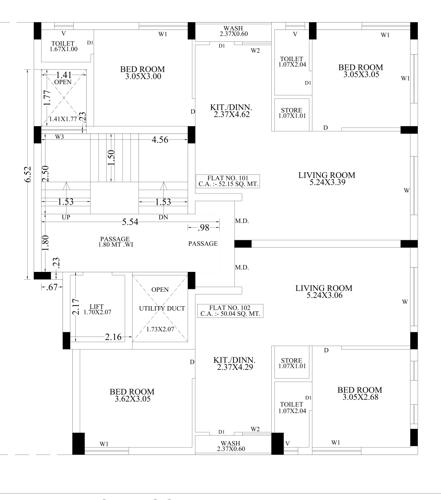  shree-dwar-panchamrut-heights-tower-a Tower A Cluster Plan from 1st to 7th Floor