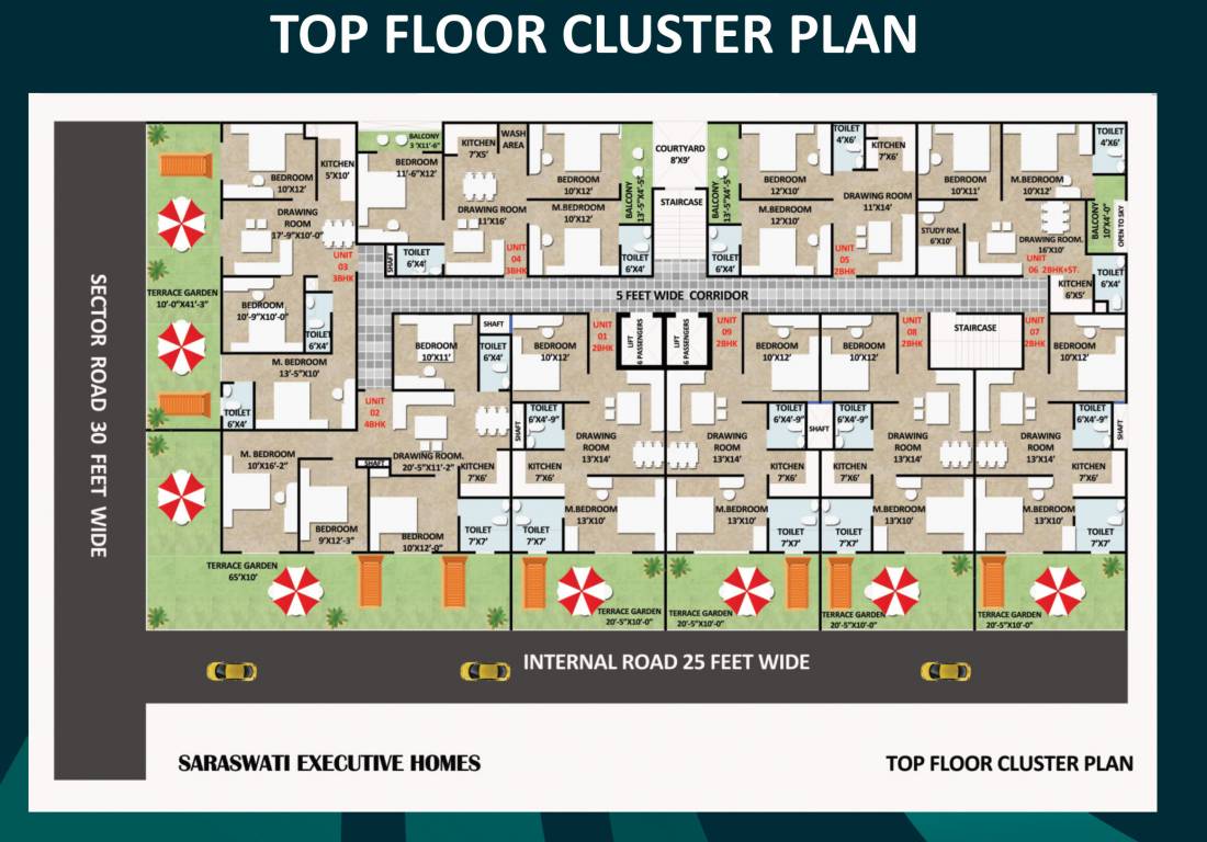  executive home Executive Home Cluster Plan for 4th Floor