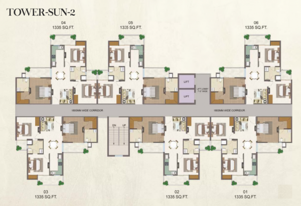 Cluster Plan Sun 2 Typical Floor Plan atharva Cluster Plan Sun 2 Typical Floor Plan