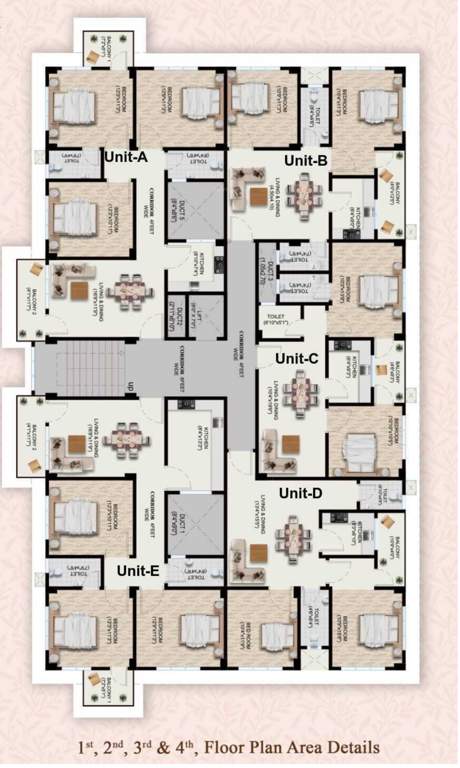 jupiter enclave Jupiter Enclave Cluster Plan from 1st to 4th Floor