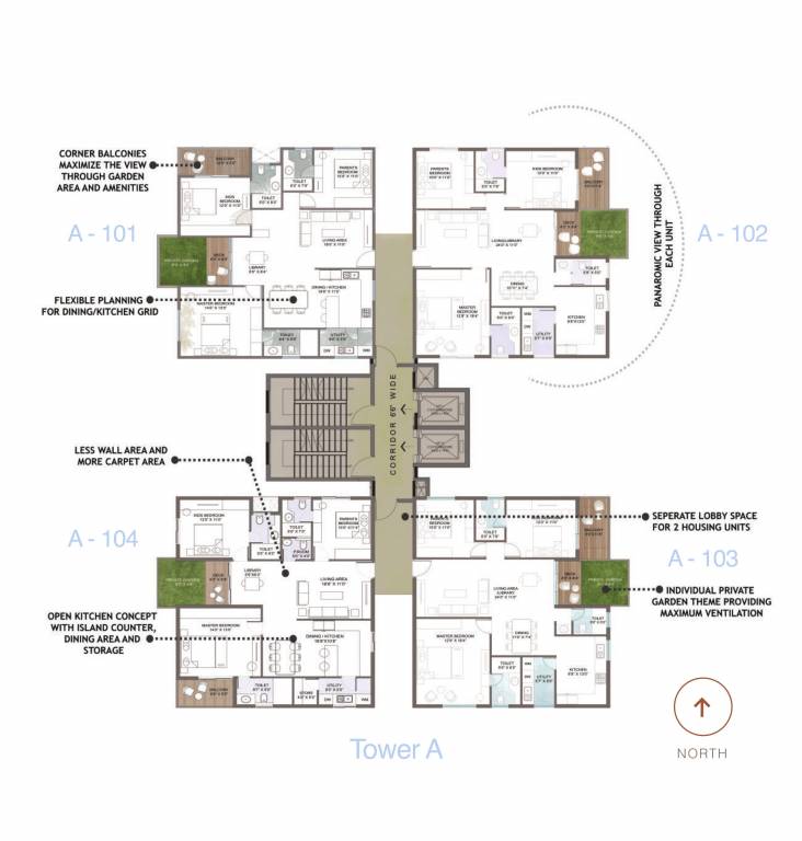  adorit Adorit Tower A Cluster Plan for Typical Floor