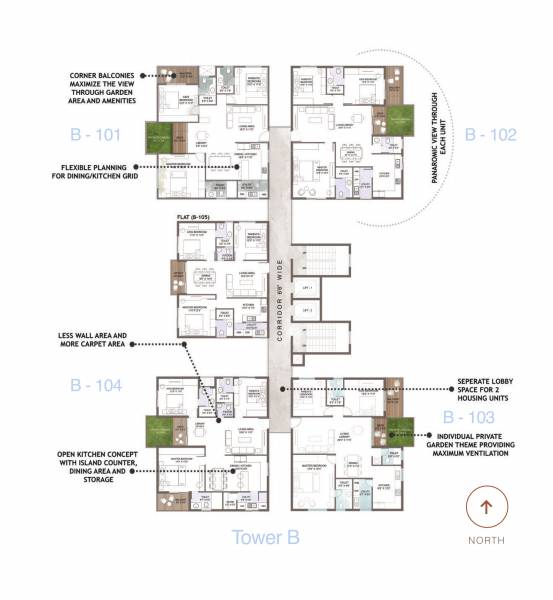  adorit Adorit Tower B Cluster Plan for Typical Floor