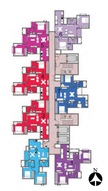  finsbury park Tower 5 Cluster Plan Building 2 Tower  5 For Typical Floor Plan