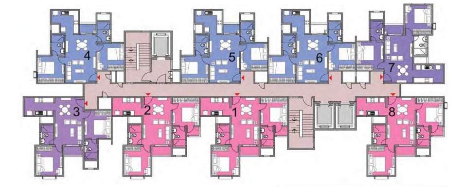  finsbury park Tower 6 Cluster Plan Building 2 Tower  6 For Typical Floor Plan