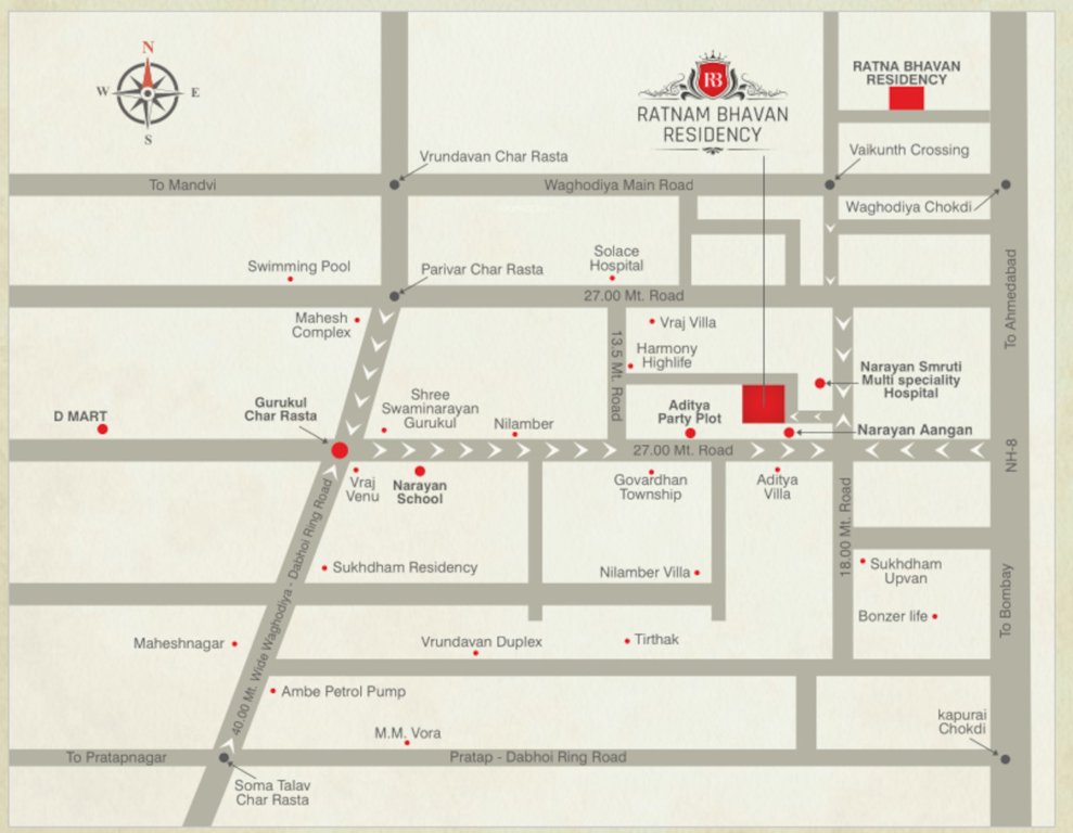 bhavan residency tower a to d Location Plan