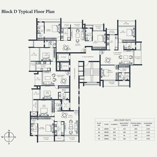  lifestyle-towers BLOCK D Cluster Plan from 1st to 7th Floor