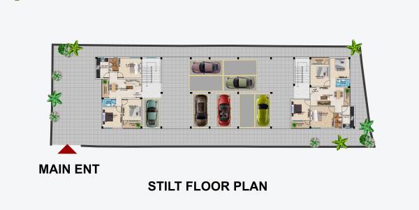  greens Cluster Plan for ground Floor